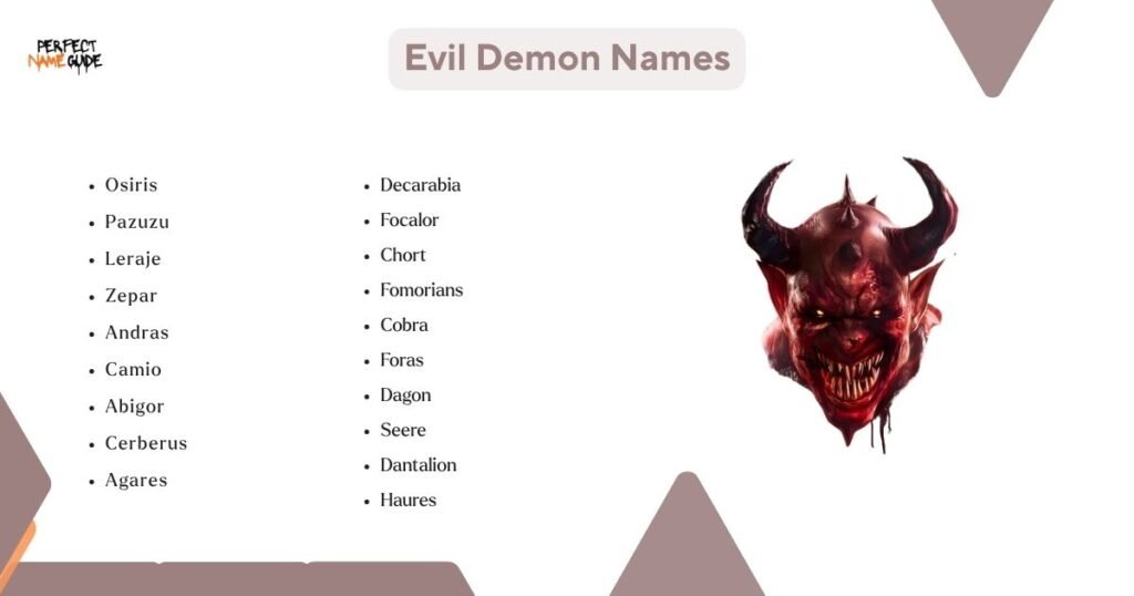 Evil Demon Names