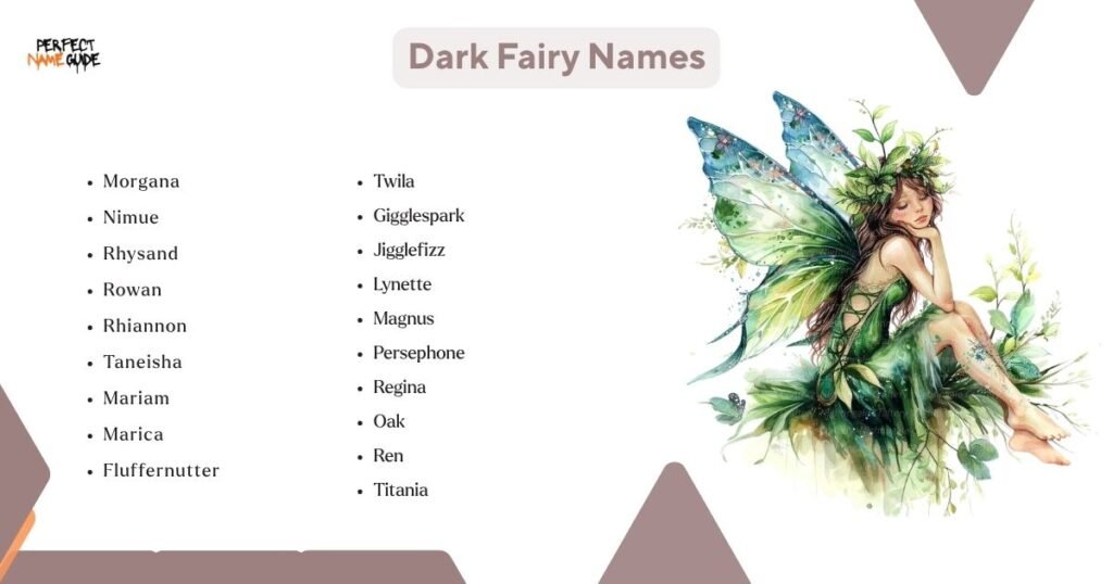 Dark Fairy Names