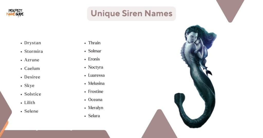 Unique Siren Names