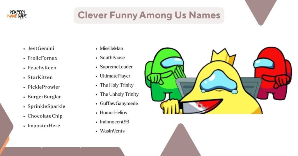 Clever Funny Among Us Names