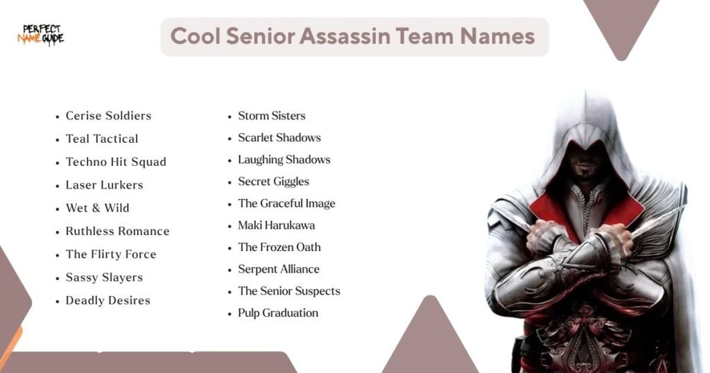 Cool Senior Assassin Team Names