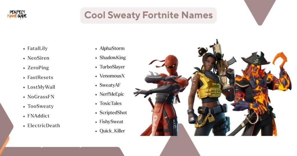 Cool Sweaty Fortnite Names