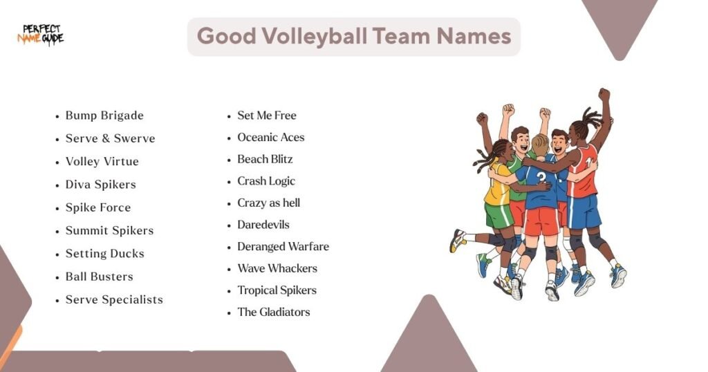 Good Volleyball Team Names