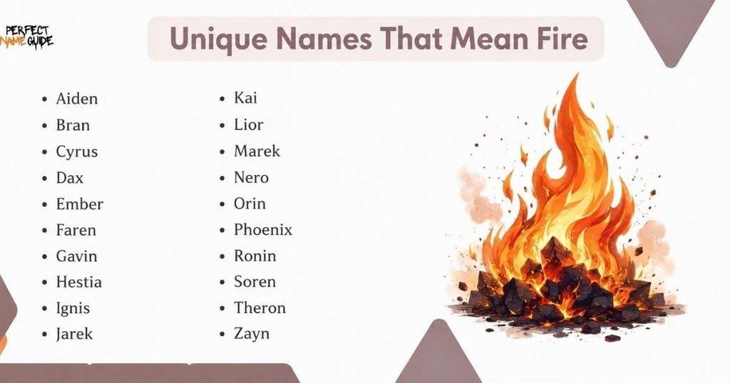 Unique Names That Mean Fire