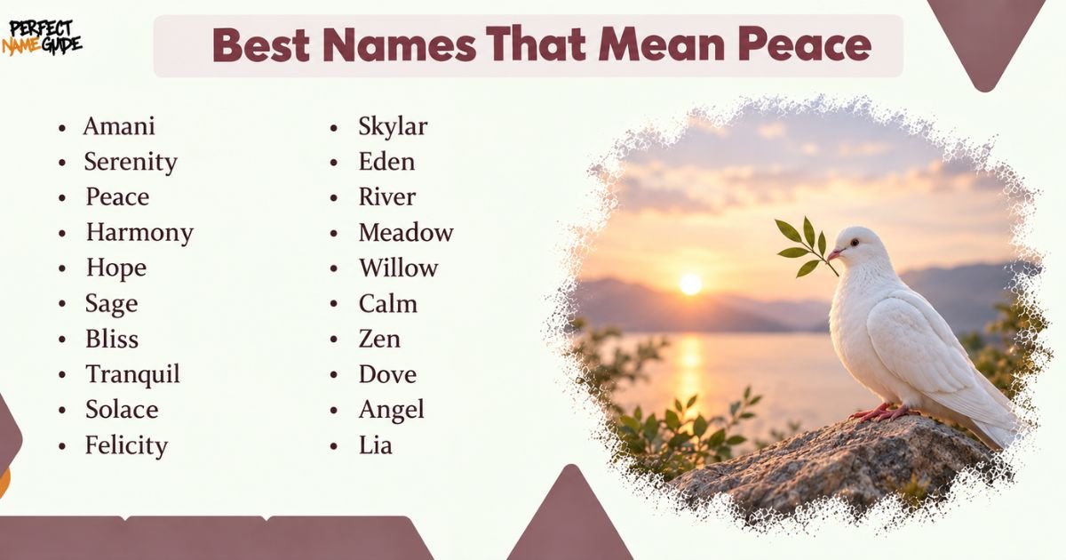 Best Names That Mean Peace
