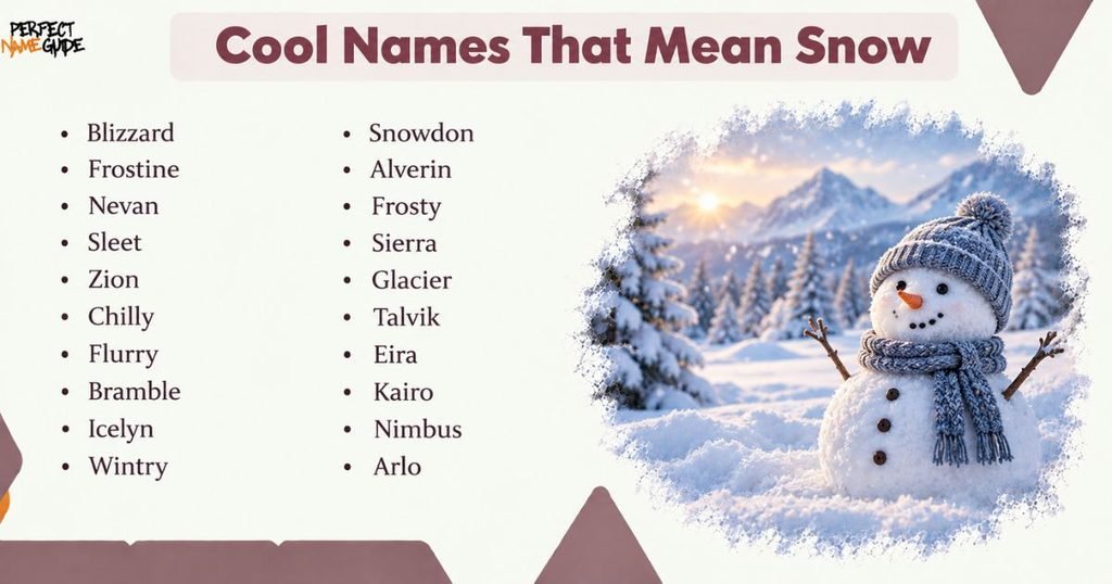 Cool Names That Mean Snow