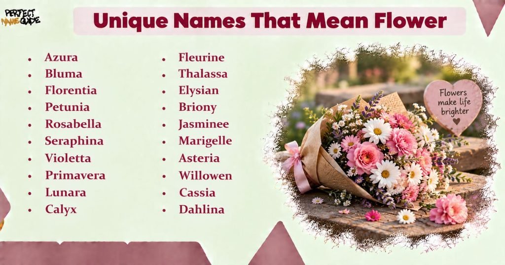 Unique Names That Mean Flower